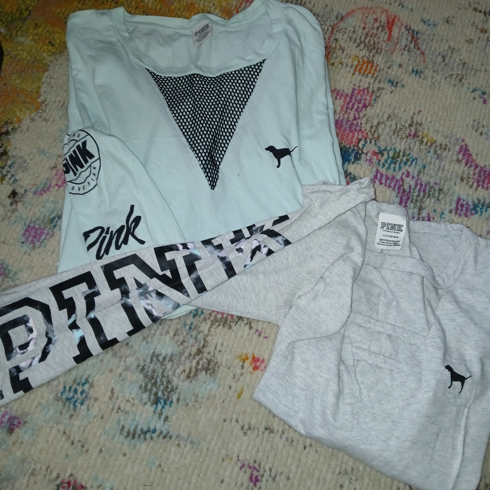 PINK Victoria's Secret Kids Graphic Tee Set